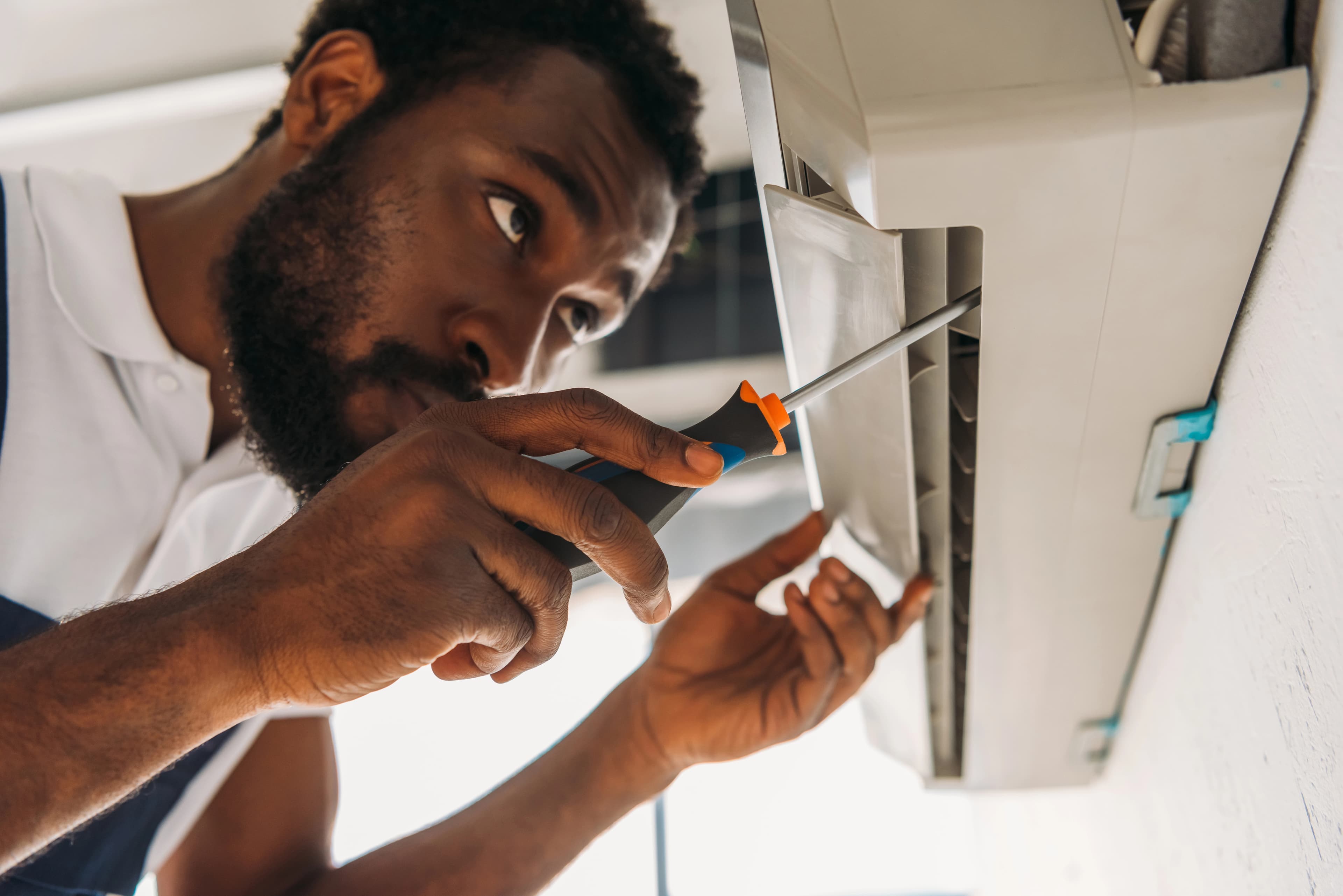 Contractor measuring and planning a service quote