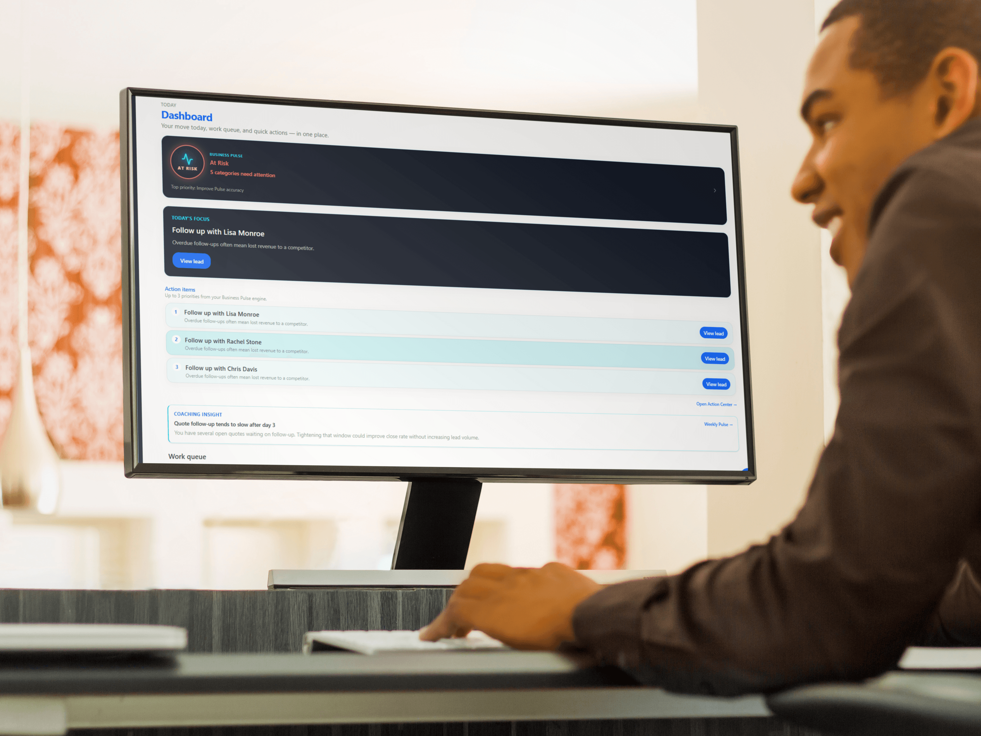 Job Pulse Command Center with Business Pulse, pipeline, and today’s priorities