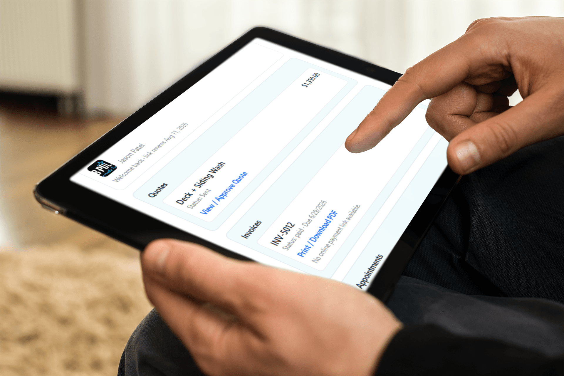 Job Pulse online booking calendar for customer scheduling