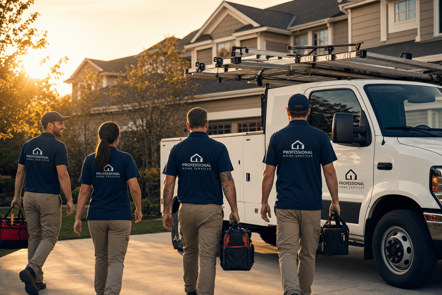 Service crew finishing a job — hard work should pay off