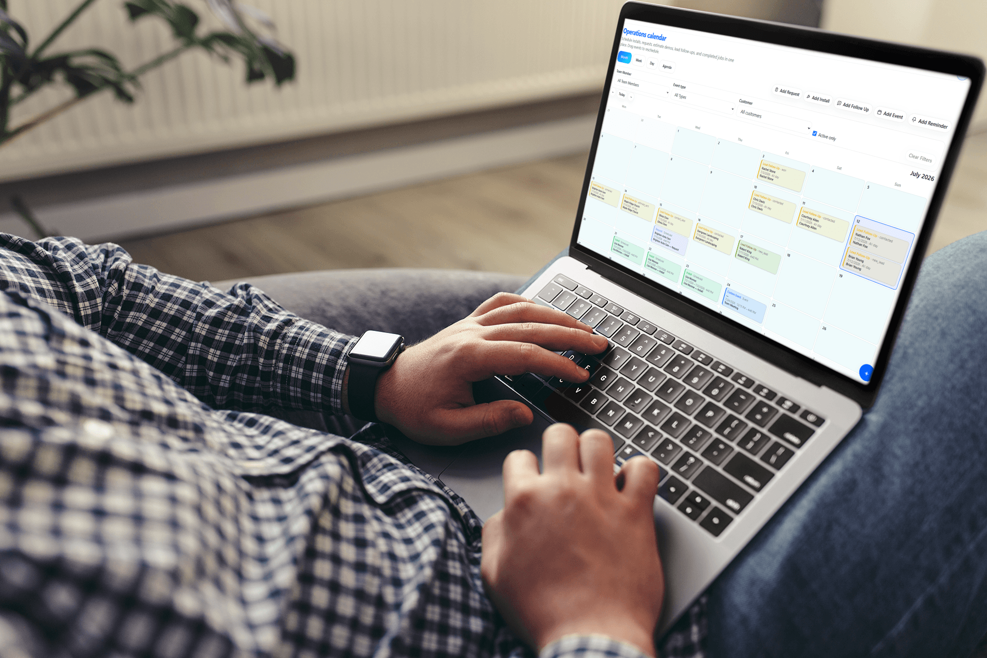 Job Pulse calendar with jobs and appointments